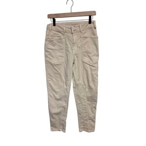 Pilcro Anthropologie Utility Pants‎ Beige Size 27 High Rise Cropped Straight Leg